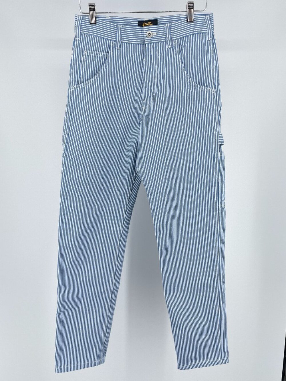 Stan Ray Hickory Stripe Carpenter Painter Pants 27 Blue White Utility Workwear